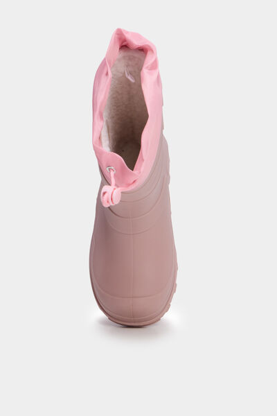 Bottes de pluie doubl&eacute;es rose fille