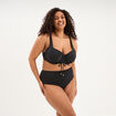 Haut de maillot de bain corbeille noir femme grande taille