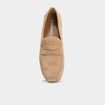 Mocassins en cuir daim sable homme
