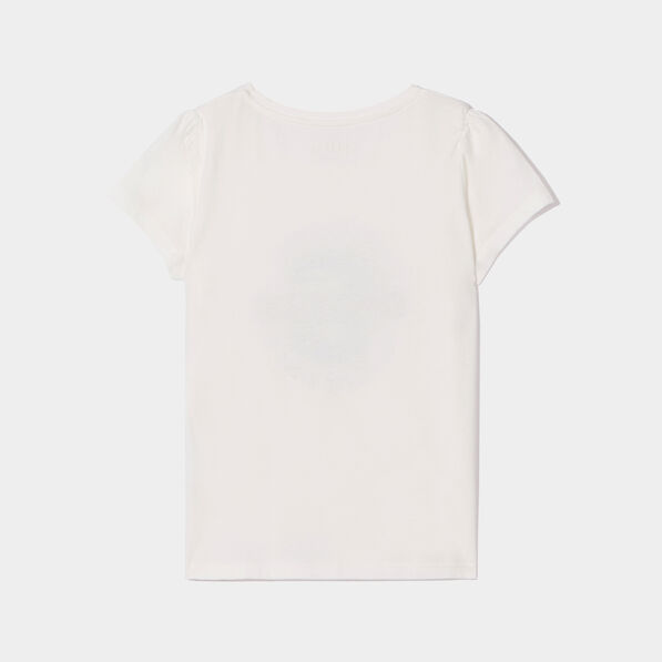 T-shirt manches courtes coton Creeks blanc fille