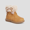 Bottines avec détails noeuds camel bébé fille