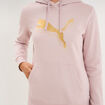 Sweat hoodie 1 poche &agrave; capuche Puma rose poudr&eacute;e femme