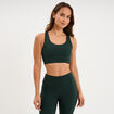 Brassi&egrave;re de sport dos nageur vert fonc&eacute; femme