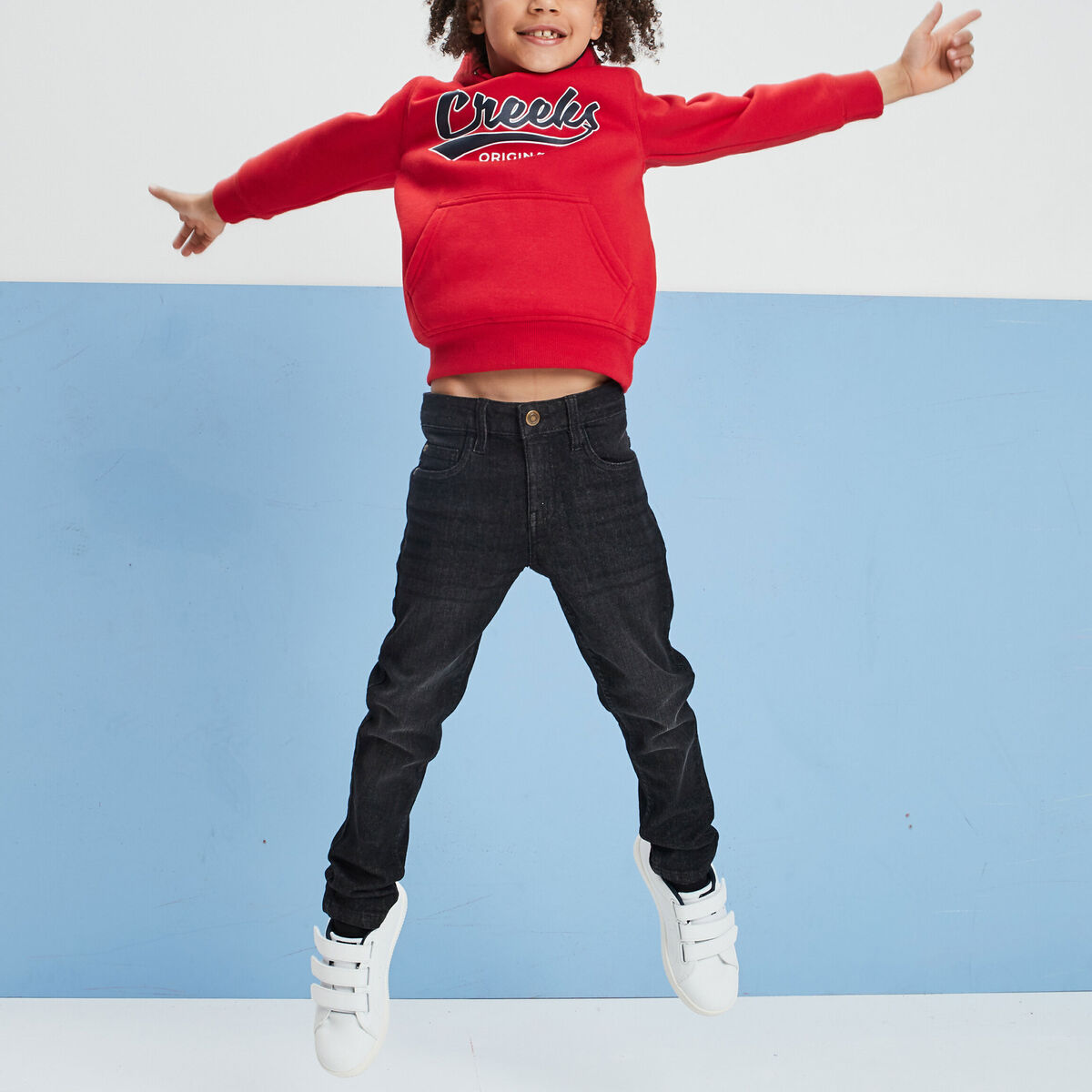 Sweat à capuche hoodie Creeks rouge garçon