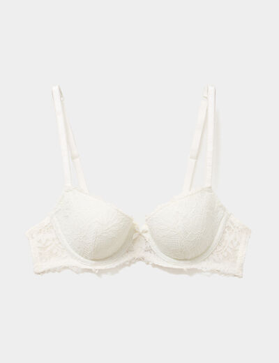 Soutien-gorge emboîtant paddé dentelle blanc femme