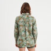 Chemise manches longues vert kaki femme