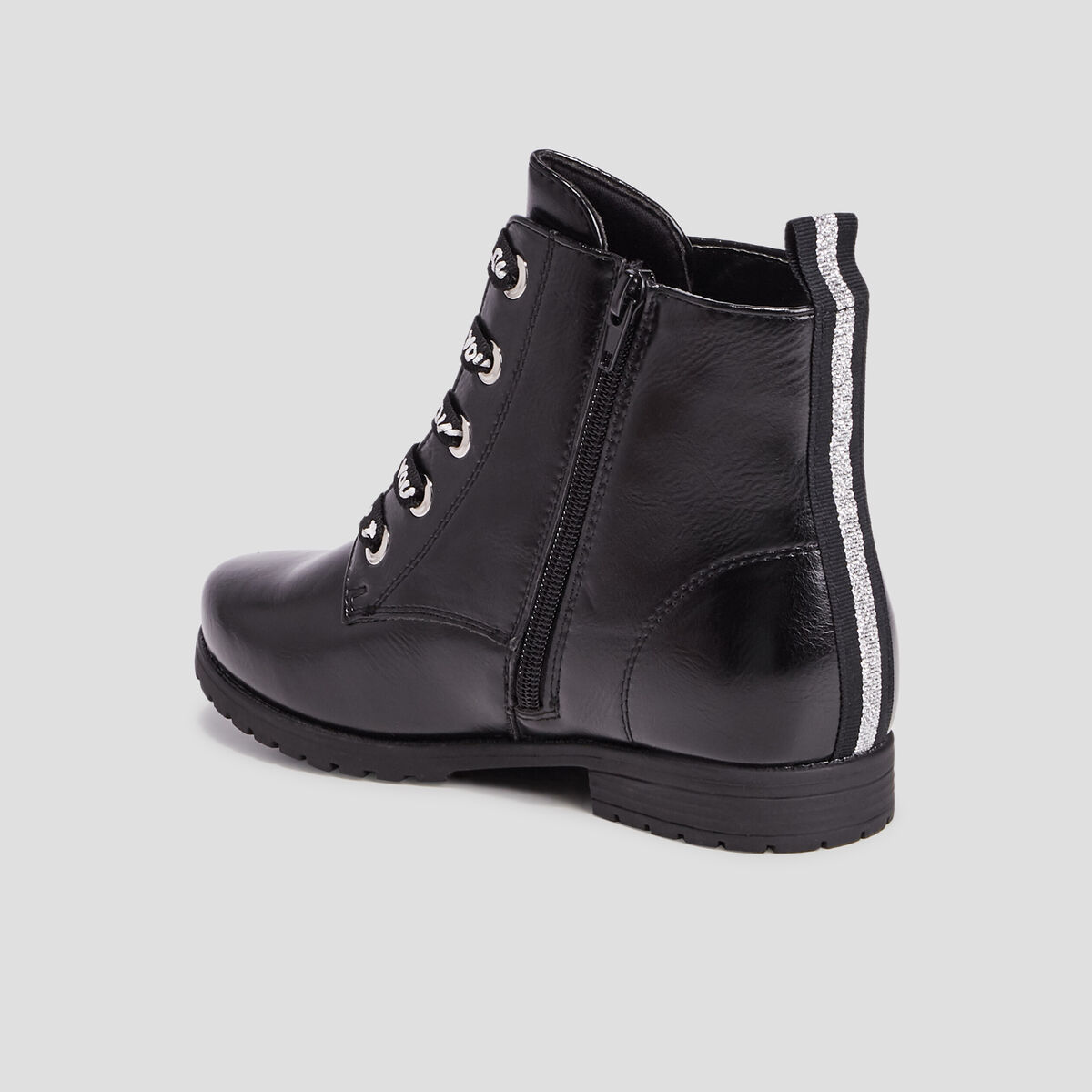 Bottines crantées noir fille
