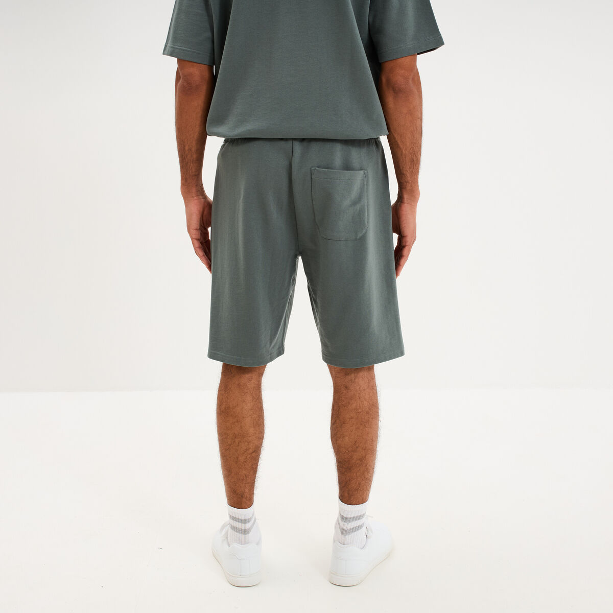 Short de jogging taille &eacute;lastiqu&eacute;e l&eacute;ger vert kaki homme