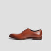 Derbies &agrave; lacets en cuir lisse marron homme