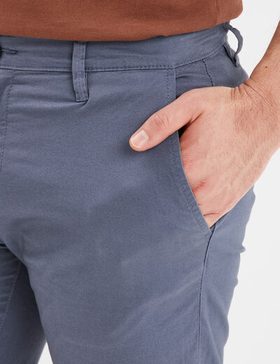 Short chino slim Creeks bleu gris homme