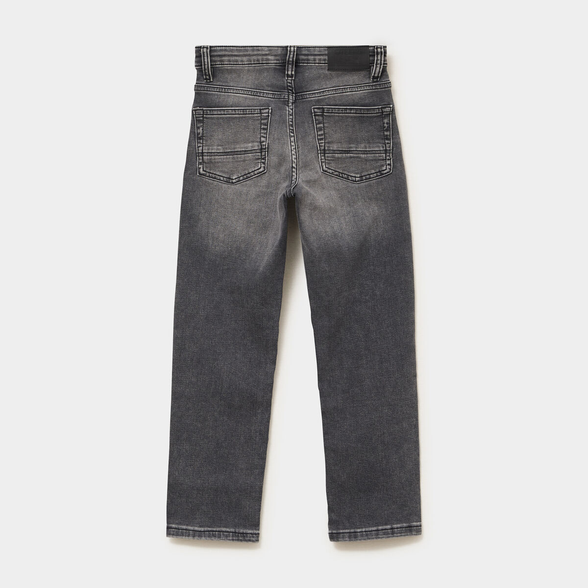 Jeans regular stretch 5 poches denim gris gar&ccedil;on