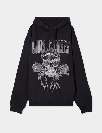 Sweat hoodie à capuche Guns N' Roses noir homme