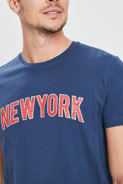 T-shirt manches courtes bleu homme