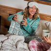Ensemble pyjama effet polaire 3 pièces vert femme