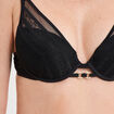 Soutien-gorge foulard paddé dentelle noir femme