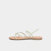 Sandales plates vert clair femme