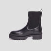 Bottines ranger crant&eacute;es noir femme
