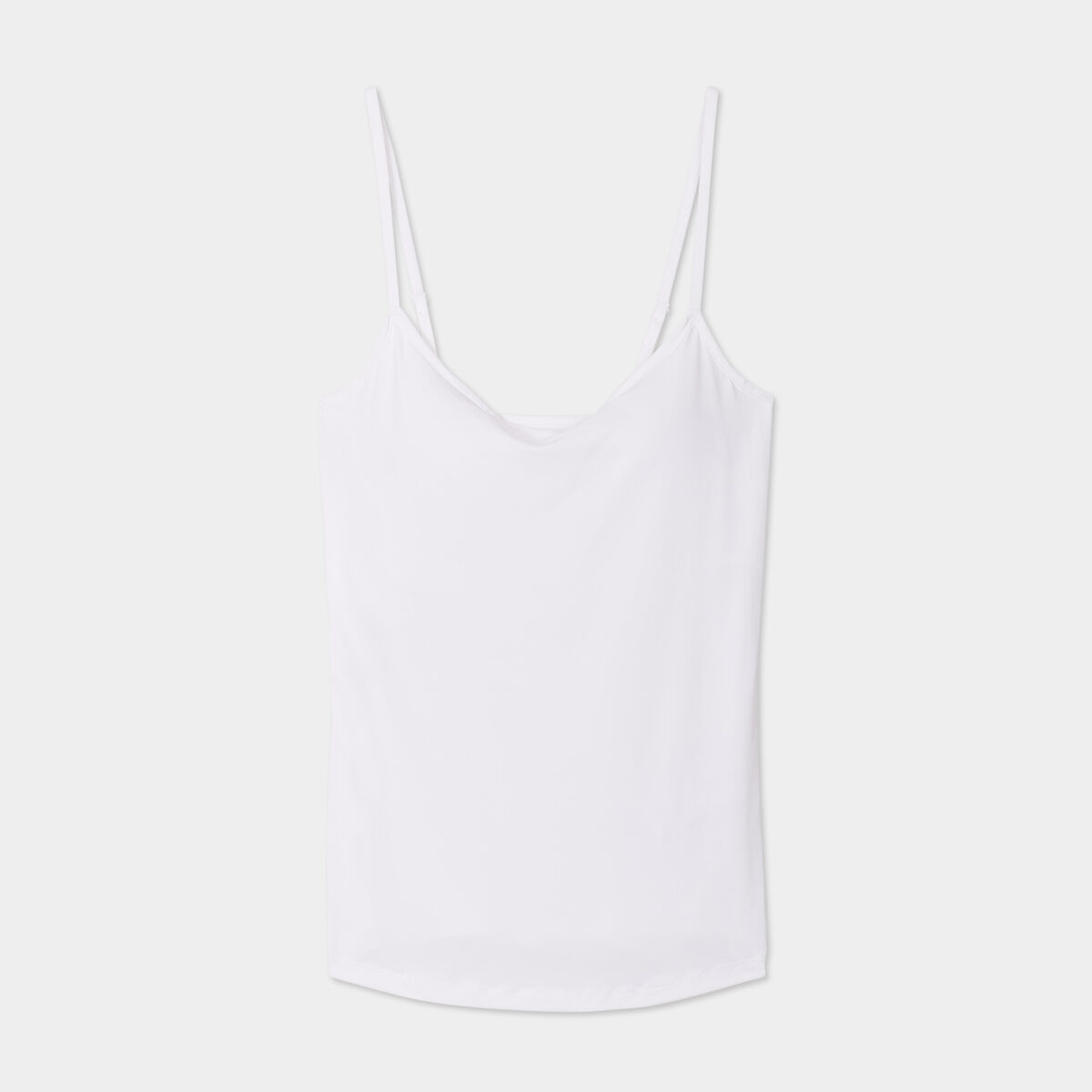 Débardeur soutien-gorge intégré blanc femme