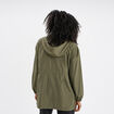Coupe-vent &agrave; capuche imperm&eacute;able vert kaki femme