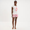 Ensemble pyjama short et t-shirt coton blanc femme