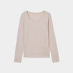 T-shirt à manches longues beige femme