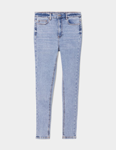 Jeans skinny taille haute denim double stone femme