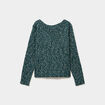 Pull manches longues bleu canard femme