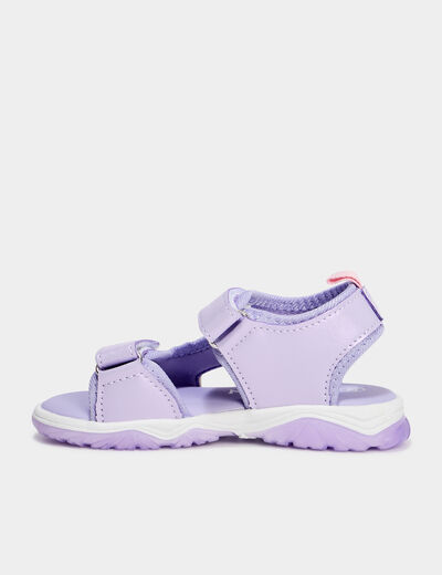 Sandales semelle lumineuse Reine neiges violet fille