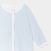 Dors-bien manches longues boutonné coton bleu bébé garçon
