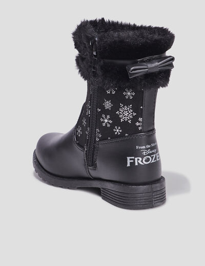 Bottes Reine des neiges noir fille