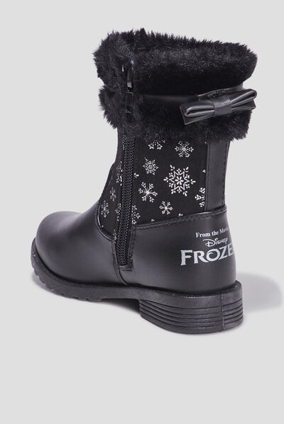 Bottes Reine des neiges noir fille