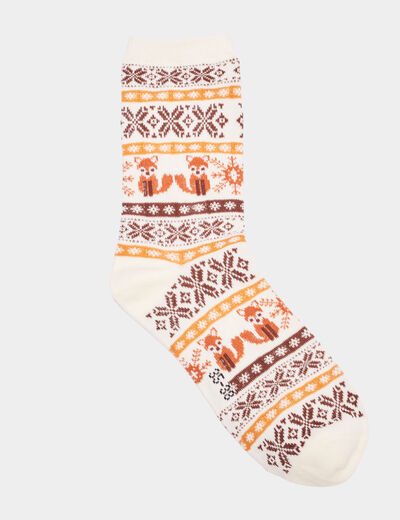 Lot 5 paires chaussettes sable femme