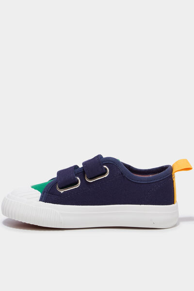 Tennis basses &agrave; scratchs bout renforc&eacute; multicolore gar&ccedil;on