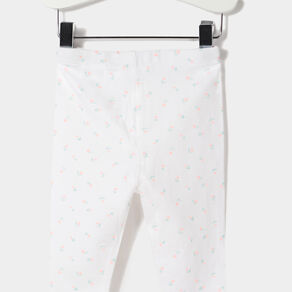 Lot 2 leggings en coton taille standard blanc bébé fille