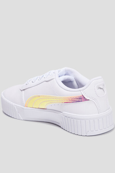 Tennis à lacets Puma Carina 2.0 Holo blanc fille