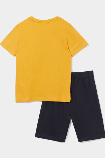 Ensemble pyjama short Naruto jaune moutarde garçon