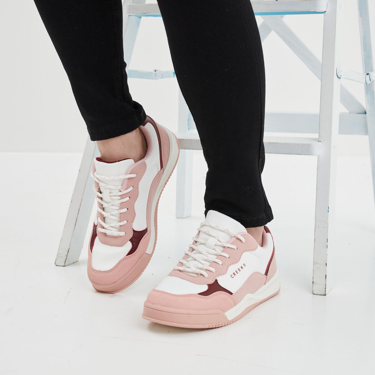Baskets Creeks rose femme