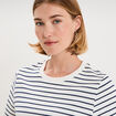 T-shirt manches courtes col rond &eacute;pais ecru femme