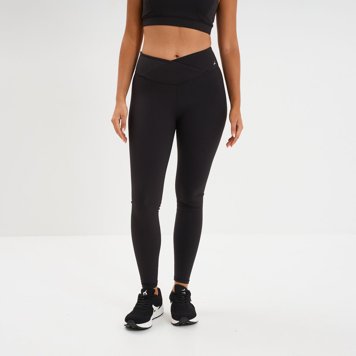 Legging de sport taille haute noir femme