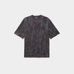 T-shirt col rond manches courtes coton gris fonc&eacute; homme