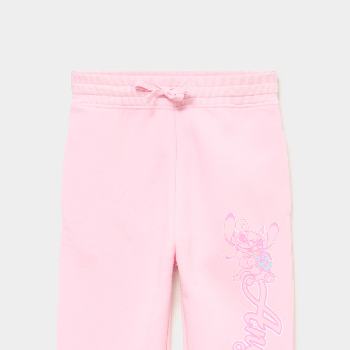 Pantalon de jogging droit Stitch Angel rose fille