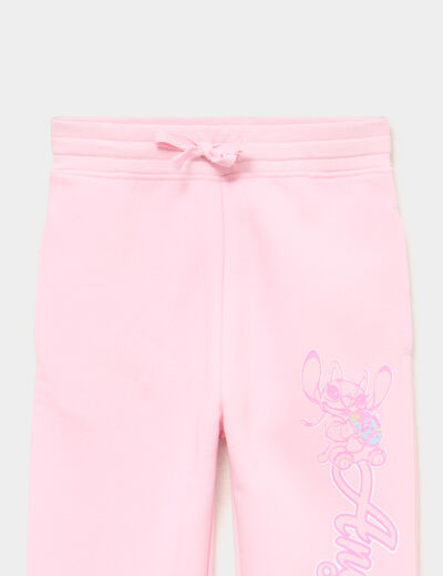 Pantalon de jogging droit Stitch Angel rose fille