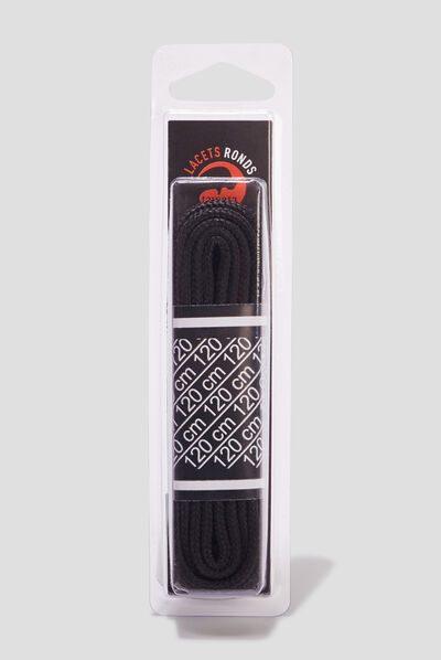 Lacets ronds 120 cm Tawata noir mixte