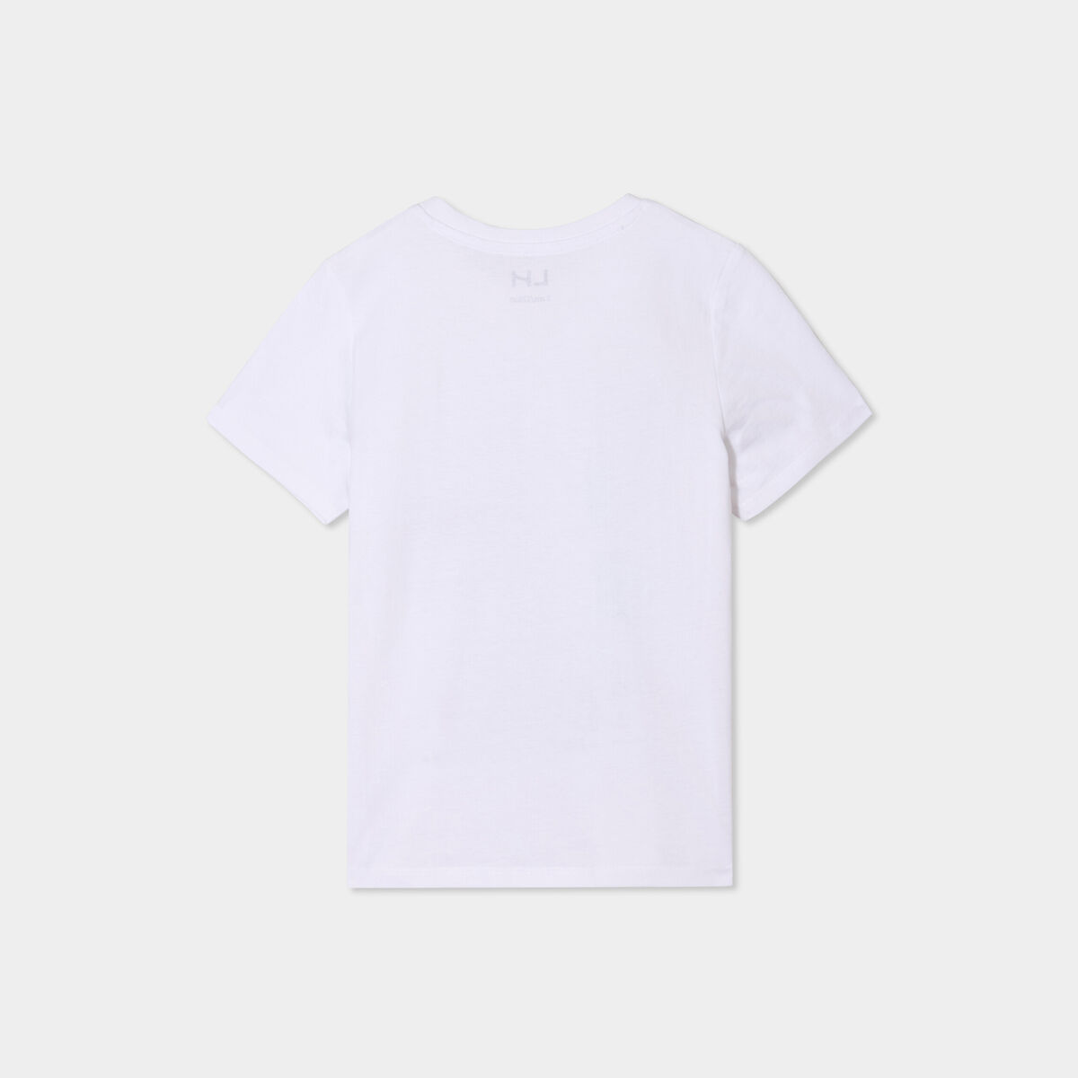 T-shirt col rond manches courtes coton blanc garçon