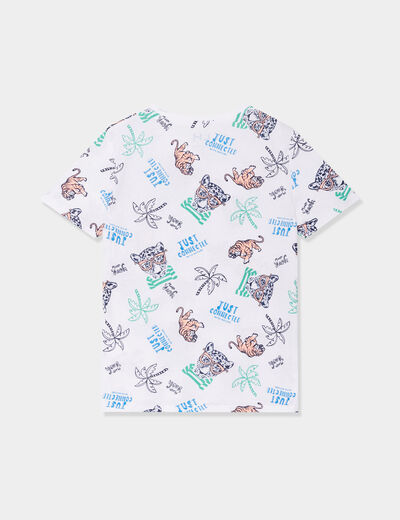 T-shirt manches courtes coton blanc garçon