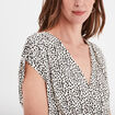 T-shirt col cache-coeur Mosquitos beige femme