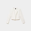 Veste bol&eacute;ro courte ajust&eacute;e blanc femme