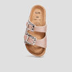 Mules à paillettes rose champagne fille