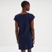Chemise de nuit manches courtes Stitch bleu marine femme