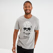 T-shirt col rond manches courtes coton gris homme
